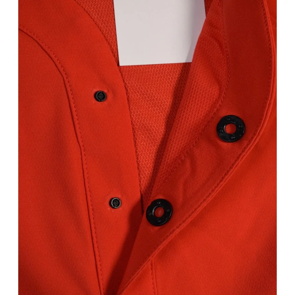 Nike Baseball Pre-Game Long Sleeve Button Snap Large Red Black Training Top - Picture 4 of 8